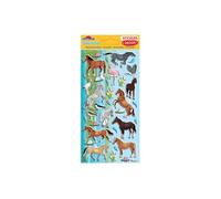 Scène à décorer pour enfants - Chevaux - Stickers Puffies