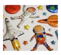 Scène à décorer pour enfants - Explorons l'espace ! - Stickers Puffies Multicolore G