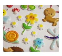 Scène à décorer pour enfants - La faune et la flore - Stickers Puffies Multicolore