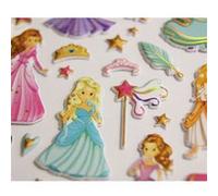 Scène à décorer pour enfants - Princesse - Stickers Puffies Multicolore G