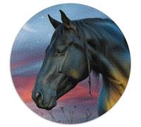 Scène agricole Traditionnelle à Minuit 1000pcs (67.5x67.5cm) Puzzle pour Adultes - Dark Cheval,Jouet De DIY