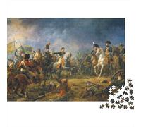 Scène Bataille Napoléon Puzzle 1000 Pièces pour Adultes Anciens Guerriers S'affrontant sur Un Champ de Bataille Ensoleillé Défiant Difficile Premium Robuste Anti-Stress Jeu Familial 70x50cm/1000pcs