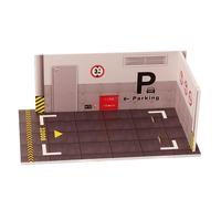 Scène d'affichage de voiture modèle | Scène de garage pour l'affichage de voiture modèle PVC échelle 1/32 - pour les voitures moulées sous pression pour les amateurs de voitures Parking modèle de