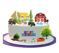 Scène d'anniversaire en papier comestible pour décorer vos gâteaux d'anniversaire - Facile à utiliser