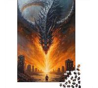 Scène d'apocalypse Dragon Puzzle 1000 Pièces Puzzle Adulte De Qualité Supérieure De l'art De La Décoration 70x50cm/1000pcs