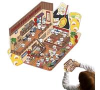 Scène d'autocollant, 3D Kids Sticker, augmente les autocollants muraux visuels | Scène de scène de magasin miniature drôle, décalcomanies de scène de magasin miniature pour paysages