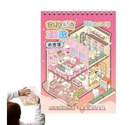 Scène d'Autocollants 3D | Autocollants d'Aménagement Paysager,Décalcomanies Miniatures et Rubans Fournitures pour Bricolage, Jouets, Jeux, École, Voyage, Carnet, Camping pour Adultes