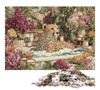 Scène de Bain relaxante dans la Jungle - Puzzle de 500 pièces pour Adultes - Puzzle Impossible - Défi cérébral pour Enfants 500 pièces (52x38cm)