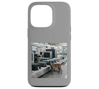 Scène de Balayage des Bagages de sécurité de l'aéroport Malinois Belge Coque pour iPhone 13 Pro