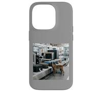 Scène de Balayage des Bagages de sécurité de l'aéroport Malinois Belge Coque pour iPhone 14 Pro