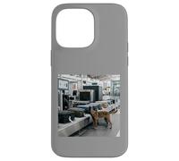 Scène de Balayage des Bagages de sécurité de l'aéroport Malinois Belge Coque pour iPhone 14 Pro Max