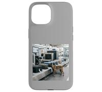 Scène de Balayage des Bagages de sécurité de l'aéroport Malinois Belge Coque pour iPhone 15