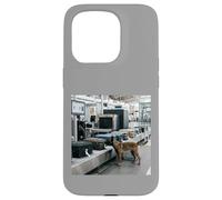 Scène de Balayage des Bagages de sécurité de l'aéroport Malinois Belge Coque pour iPhone 15 Pro
