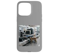Scène de Balayage des Bagages de sécurité de l'aéroport Malinois Belge Coque pour iPhone 15 Pro Max