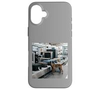 Scène de Balayage des Bagages de sécurité de l'aéroport Malinois Belge Coque pour iPhone 16 Plus