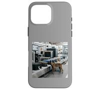 Scène de Balayage des Bagages de sécurité de l'aéroport Malinois Belge Coque pour iPhone 16 Pro Max