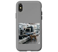 Scène de Balayage des Bagages de sécurité de l'aéroport Malinois Belge Coque pour iPhone X/XS