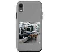 Scène de Balayage des Bagages de sécurité de l'aéroport Malinois Belge Coque pour iPhone XR