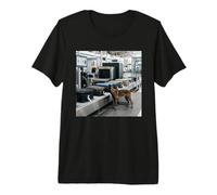 Scène de Balayage des Bagages de sécurité de l'aéroport Malinois Belge T-Shirt Haut de Gamme