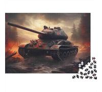 Scène de Bataille de Char de Guerre 1000 Teile Puzzle 1000 Teile Für Erwachsene Dickes Karton Brain Training Stressabbau Wanddekoration Heimdekoration Partyspiel 52x38cm/1000pcs