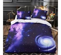 Scène de bataille spatiale Housse de Couette Imprimé en 3D Microfibre résistante Confortable Parure de Lit Fermeture Éclair Hypoallergique Respirante for Adulte Enfants Filles King（220x240cm）