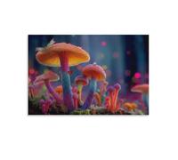 Scène de Champignons fantastiques- Puzzle 1500 éléments - Art Déco, Voyages, Paysage, Divertissement Créatif, Jeu, Puzzle Classiques pour Les Adultes et pour Les Enfants 12+ 57x87cm