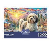 Scène de Chien en Hiver 1000 Piece Adults Puzzle Kids Age Games Puzzle Game Difficult Impossible Challenging & Brainteasing 38x26cm/1000pcs