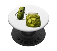 Scène de cornichon en Pot PopSockets PopGrip Adhésif