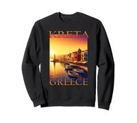 Scène de Coucher de Soleil sur l'île de Crète Grèce Sweatshirt