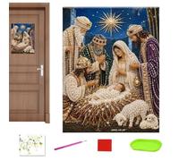 Scène de crèche - Peinture à strass - Religieux - Bricolage interactif avec