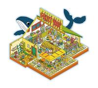 Scène de dessin animé fait des autocollants, un autocollant de scène miniature - Scene House Crafting Cartoon Stickers | Boutique de fruits boutique de Faire votre propre chambre pour