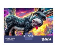 Scène de Ferme Puzzle Adulte Âne in Magical Forest 1000 Pcs Papier Épais pour La Famille Facile À Assembler Activité Parent-Enfant Cadeau De Noël Haute Qualité 52x38cm/1000pcs