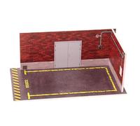 Scène de garage pour modèles de voitures, garage de stationnement pour modèles de voitures - Scène de stationnement de voiture modèle à l'échelle 1/32 - Accessoires de voiture moulé sous pression pour