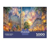 Scène de la Cathédrale de Paris 1000 Pièce Canal City à l'heure dorée Stock De Cartes Premium Jeu De Puzzle Puzzles pour Adultes Pack De Valeur Défi Cadeau 38x26cm/1000pcs
