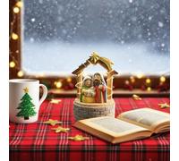 Scène De La Nativité De Noël - Ensemble Traditionnel Dee Laa Sainte Famille | Figurines Peintes À Laa Main Marie Joseph Baby Jésus Et Animaux | Scène La Nativité - Affichage Dee Lla Décoration