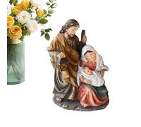 Scène de la Nativité de Noël - Ornement Religieux Fabriqué À La Main - Scène De La Nativité pour Intérieur | pour Intérieur Maison Fêtes de Noël Église Table Pelouse Jardin Porte