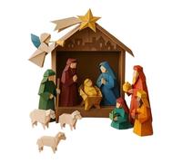 Scène de la Nativité en Papier DIY - Ensemble d'Origami de Noël avec Jésus, Ange et Animaux, Kit de Création en Papier 3D, Ensemble d'Origami pour Débutants et Passionnés d'Artisanat