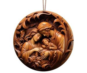 Scène de la nativité sacrée, breloque Suspendue en Acrylique, décoration de Naissance délicate pour Arbre de noël et décors de pâques, œuvre d ' Art de la nativité