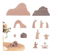 Scène de la résurrection de Pâques, scène de la résurrection, statue de résurrection d'ornement de table - Statue du Christ miniature, figurines de résurrection de table, lot de 12 pour d