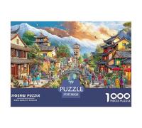 Scène de la Vieille Ville Puzzle Adulte 1000 Pièces L'Excellence dans Les Défis De Puzzle - pour Une Large Audience : Homme, Femme, Adulte, Enfant Dès 14 Ans 38x26cm/1000pcs