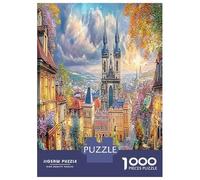 Scène de la Ville du Printemps 1000 Pièces Ville européenne Puzzles De Défi Jouet Jeu Éducatif Unique Home Decor Adultes Et Enfants À Partir pour Enfants Cadeaux 52x38cm/1000pcs