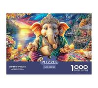 Scène de l'autel de Ganesha Puzzle pour Adultes - 1000 Pièces L'Excellence du Puzzle-Défi Difficile - pour Homme, Femme Et Un Public Adulte/Ado (14+) 52x38cm/1000pcs
