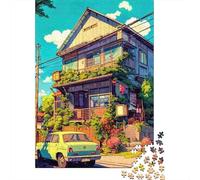 Scène de Maison de Style Anime Puzzle 1000 Pièces pour Collectionneurs, Carton Recyclé Premium, Décoration Intérieure, Art Mural, Cadeau Pâques, Jeu Éducatif 38x26cm/1000pcs
