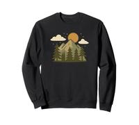 Scène de Montagne Vintage en Plein air Nature Aventure Design Sweatshirt