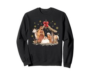 Scène de Nativité de Noël pour Familles Chrétiennes Sweatshirt