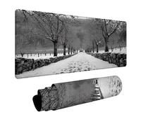 ScèNe De Neige Tapis de Souris XXL, Grand sous Main Bureau 1600x800x3mm Arbre, Haute Précision et Vitesse Mouse Pad, Desk Mat avec Base en Caoutchouc, Gaming Accessoire Bureau, pour PC, Laptop 3-4488