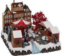 Scène de Noël avec éclairage, 35 x 37 cm