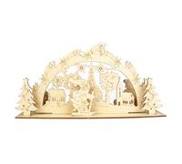 Scène de Noël en bois ciselé à assembler