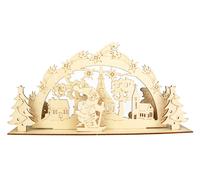 Scène De Noël En Bois Ciselé À Assembler - Megacrea Diy