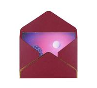 Scène de nuit peinture à l'huile Carte de remerciement Enveloppe 10,2 x 15,2 cm Mariage Baby Shower Thank You Bride Shower Business Birthday